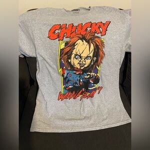 NWOT Chucky Doll Short Sleeve Graphic T-shirt Gray Size Large